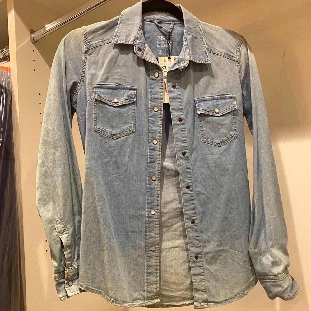 Zara Denim Button Shirt
